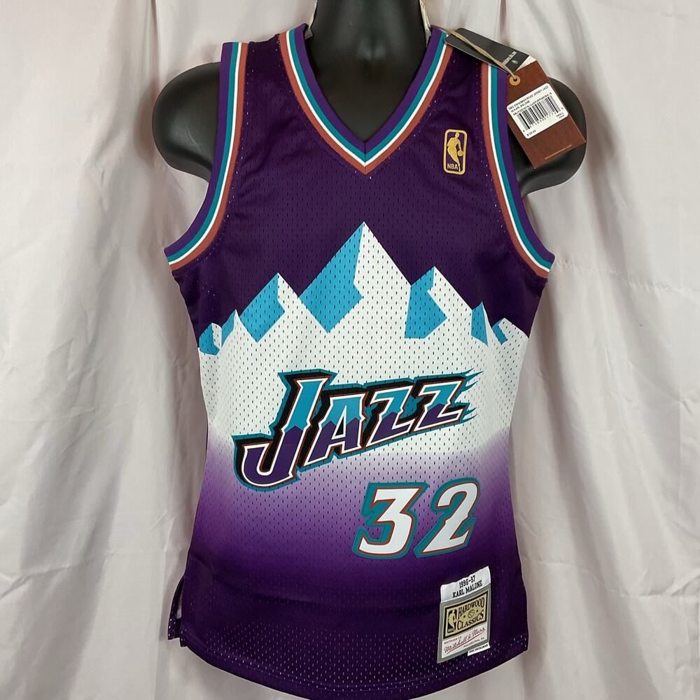 Mitchell & Ness 1998 Utah Jazz basketball Jersey Karl Malone Men Small Authentic
